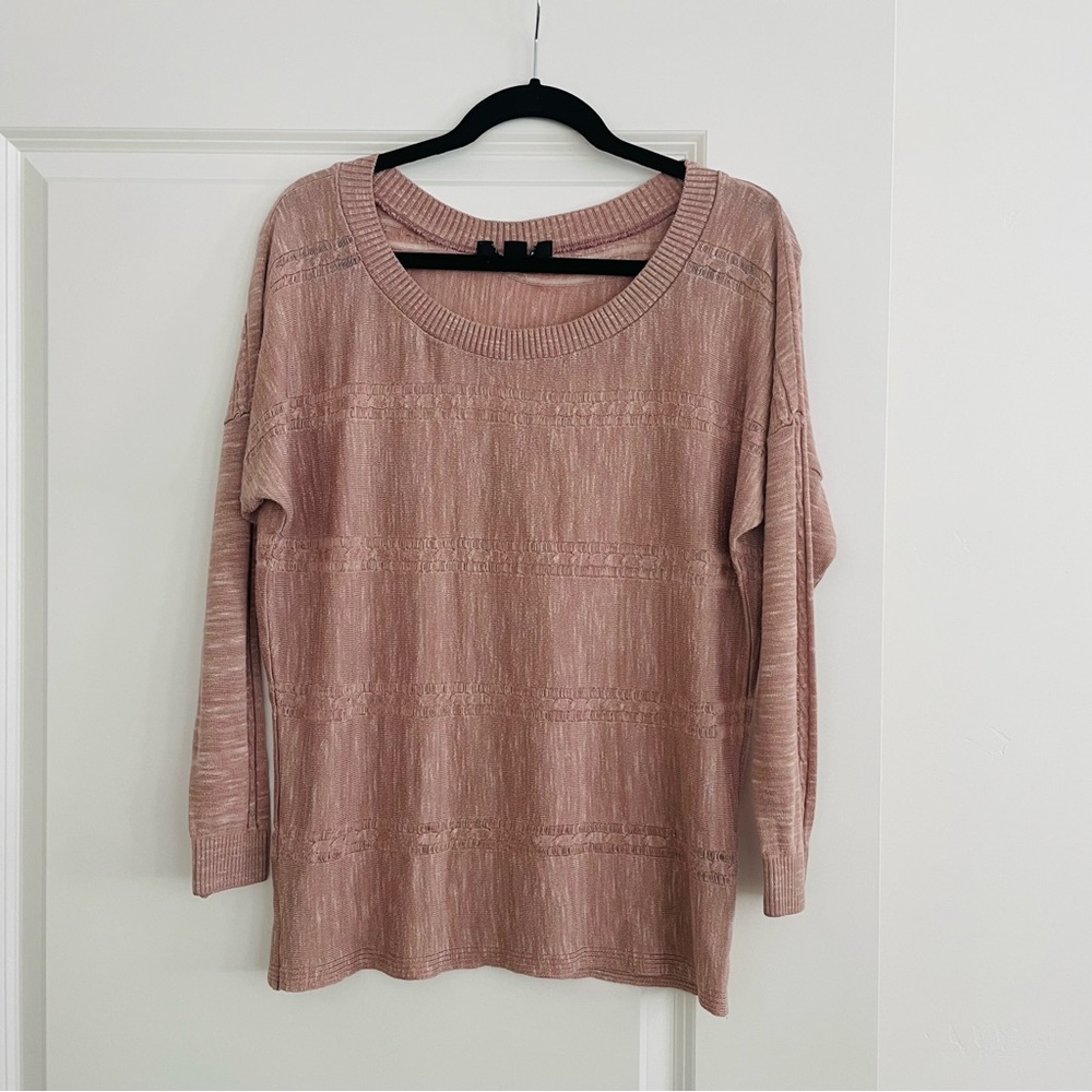 Blush drop shoulder sweater